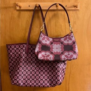 Kate Spade bundle! 2 for 1 canvas coated monogram Kate Spade bags!